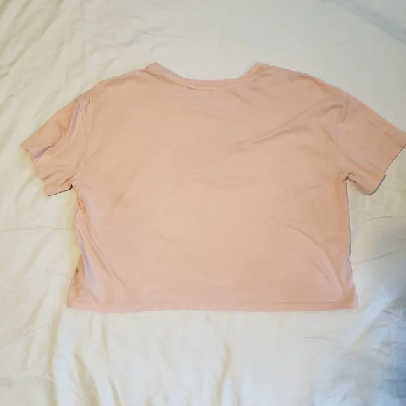 MTV Old Navy Juinors Graphic Tee Crop Top Light Pink Large - Picture 6 of 7
